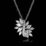 Capivating Flower Marquise Cut Cubic Zirconia Pendant - Best Online Prices by Jewellery Supermarket