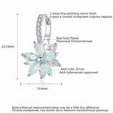 Charming Crystal Flower Stud Earrings AAA Zirconia - Best Online Prices by Jewellery Supermarket - The Jewellery Supermarket