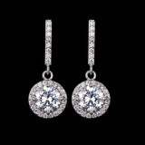 Charming White CZ AAA Clear Dangling Earrings  - Best Online Prices by Jewellery Supermarket