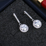 Charming White CZ AAA Clear Dangling Earrings - Best Online Prices by Jewellery Supermarket - The Jewellery Supermarket