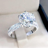 Classic 6 Claws Brilliant AAA+ Cubic Zirconia Diamonds Timeless Style Ring
