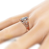 Classic Solitaire Ring with Marquise Shape AAA+ Cubic Zirconia Diamonds Prong Setting - The Jewellery Supermarket
