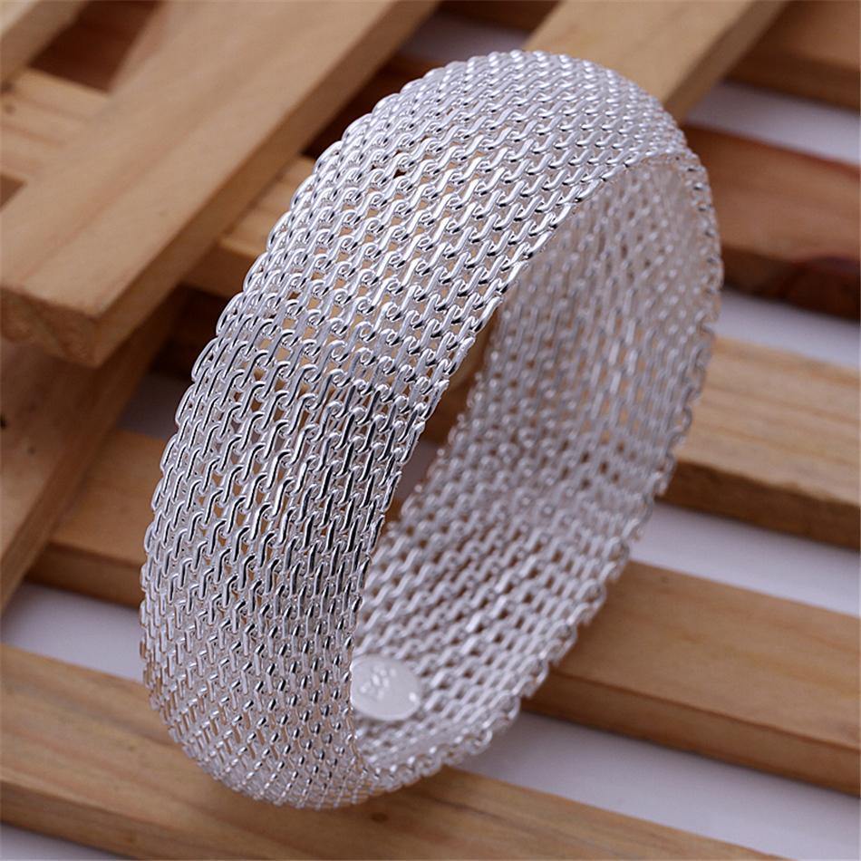 Classy 925 Sterling Silver Braided Bangle - Best Online Prices by Jewellery Supermarket - The Jewellery Supermarket