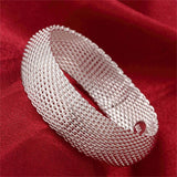 Classy 925 Sterling Silver Braided Bangle - Best Online Prices by Jewellery Supermarket - The Jewellery Supermarket