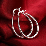 Classy 925 Sterling Silver Smooth Circle Hoop Earrings - Best Online Prices by Jewellery Supermarket - The Jewellery Supermarket