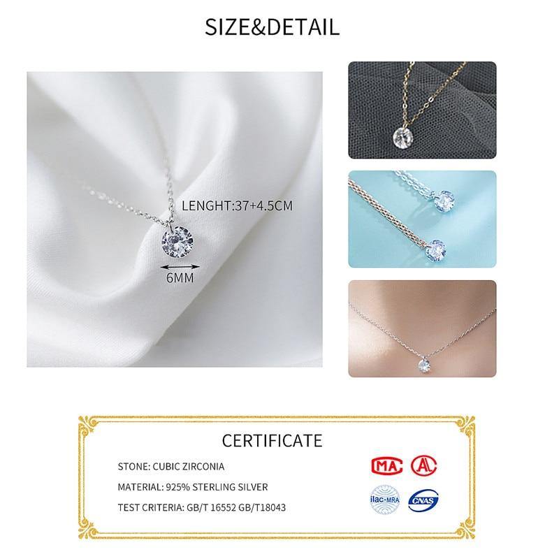 Cute 925 Sterling Silver Rose Gold Color Geometric Round Choker Pendant Necklace- Wholesale Prices by Jewellery Supermarket - The Jewellery Supermarket
