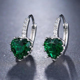 Cute Love Heart CZ Rhinestone Stud Earrings - Best Online Prices by Jewellery Supermarket - The Jewellery Supermarket