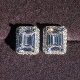 Dazzling 925 Sterling Silver Zirconia Stud Earrings  - Best Online Prices by Jewellery Supermarket