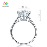 Delightful 3 Carat Simulated Lab Diamond Silver Wedding Anniversary Engagement Solitaire Ring - The Jewellery Supermarket