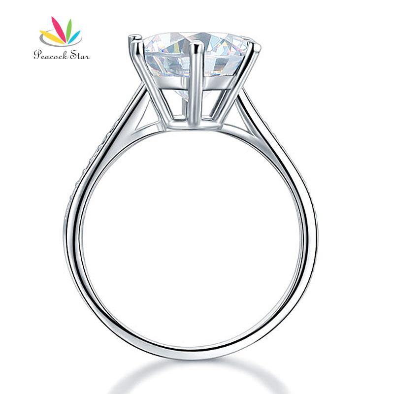 Delightful 3 Carat Simulated Lab Diamond Silver Wedding Anniversary Engagement Solitaire Ring - The Jewellery Supermarket
