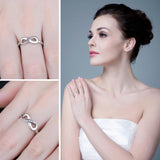Delightful 925 Sterling Silver AAA+ Cubic Zirconia Infinity Anniversary Ring- Best Online Prices by Jewellery Supermarket - The Jewellery Supermarket