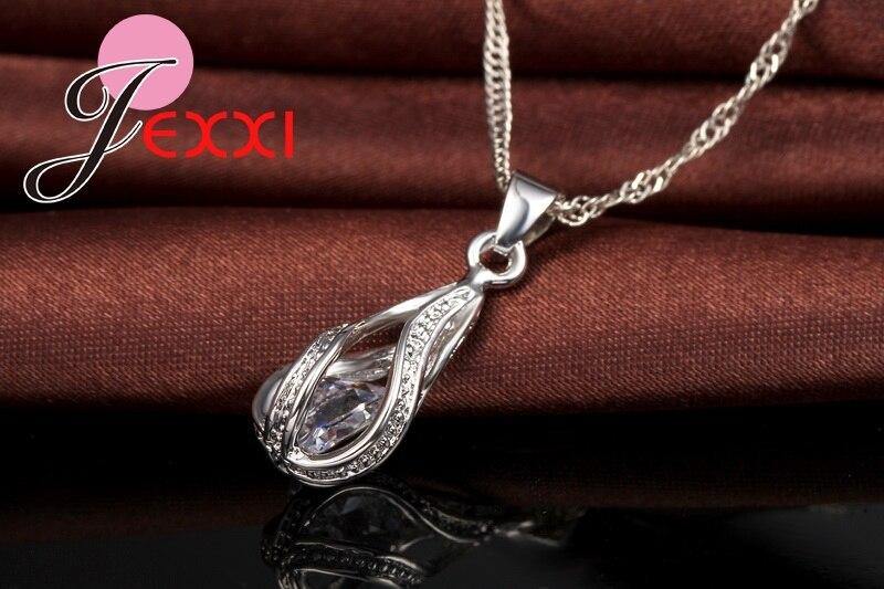 Delightful 925 Sterling Silver Water Drop AAA CZ Jewelry Sets - Best Online Prices by Jewellery Supermarket - The Jewellery Supermarket