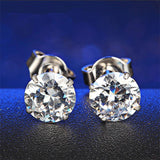 Delightful AAA+ Crystal Zirconia 925 Sterling Silver Stud Earrings - Best Online Prices by Jewellery Supermarket