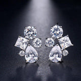 Elegant High Quality AAA+ Cubic Zirconia Diamonds Water Drop Earrings - The Jewellery Supermarket
