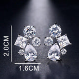 Elegant High Quality AAA+ Cubic Zirconia Diamonds Water Drop Earrings - The Jewellery Supermarket