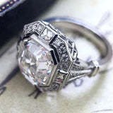 Elegant Prong-Set AAA+ Cubic Zirconia Diamonds Design Silver Color Ring - The Jewellery Supermarket
