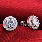 Enchanting 925 Sterling Silver Zircon Stud Earrings - Best Online Prices by Jewellery Supermarket - The Jewellery Supermarket