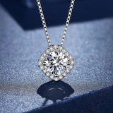 Excellent Jewellery Silver Delicate Moissanite Diamond Necklace For Women
