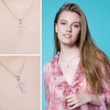 Exquisite 925 Sterling Silver Cross AAA+ Quality CZ Pendant - Wholesale Prices - The Jewellery Supermarket