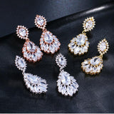 Exquisite Big Water Drop AAA+ Cubic Zirconia Diamonds Earrings - The Jewellery Supermarket