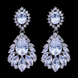 Exquisite Big Water Drop AAA+ Cubic Zirconia Diamonds Earrings - The Jewellery Supermarket