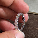 Fancy Heart Design Silver Color Brilliant AAA+ Cubic Zirconia Diamonds Ring
