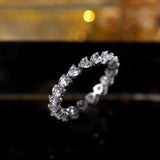 Fancy Heart Design Silver Color Brilliant AAA+ Cubic Zirconia Diamonds Ring - The Jewellery Supermarket