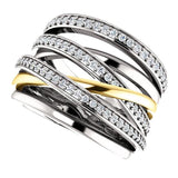 Fashion Cross New Design Micro Paved AAA+ Cubic Zirconia Diamonds Ring - The Jewellery Supermarket