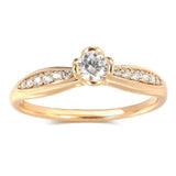 Fine Jewellery Rose Gold Colour AAA+ Cubic Zirconia Diamonds Bride Wedding Ring