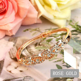 Gold Color Cuff Ethnic Rhinestone Thin Ethnic Style Bangles Bracelets - The Jewellery Supermarket