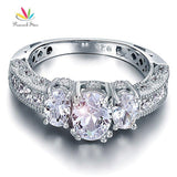 Gorgeous Vintage Style 2 Ct. Simulated Lab Diamond Silver Wedding Engagement Ring - The Jewellery Supermarket