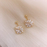 Hot Fashion Luxury Jewelry Square AAA+ Zircon Diamonds Earrings - The Jewellery Supermarket