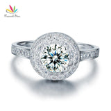 Lovely 1 Ct Round Cut Simulated Lab Diamond Silver Luxury Engagement Anniversary Ring - The Jewellery Supermarket