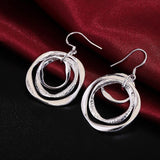 Lovely Silver Colour Fine Hot Charm Circles earrings - The Jewellery Supermarket