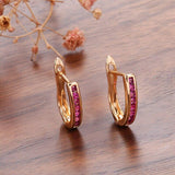 Luxury Green Natural Zircon Beautiful Rose Gold Stud Earrings - The Jewellery Supermarket