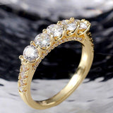 Luxury Inlaid Dazzling AAA+ Cubic Zirconia Diamonds Simple Stylish Ring - The Jewellery Supermarket