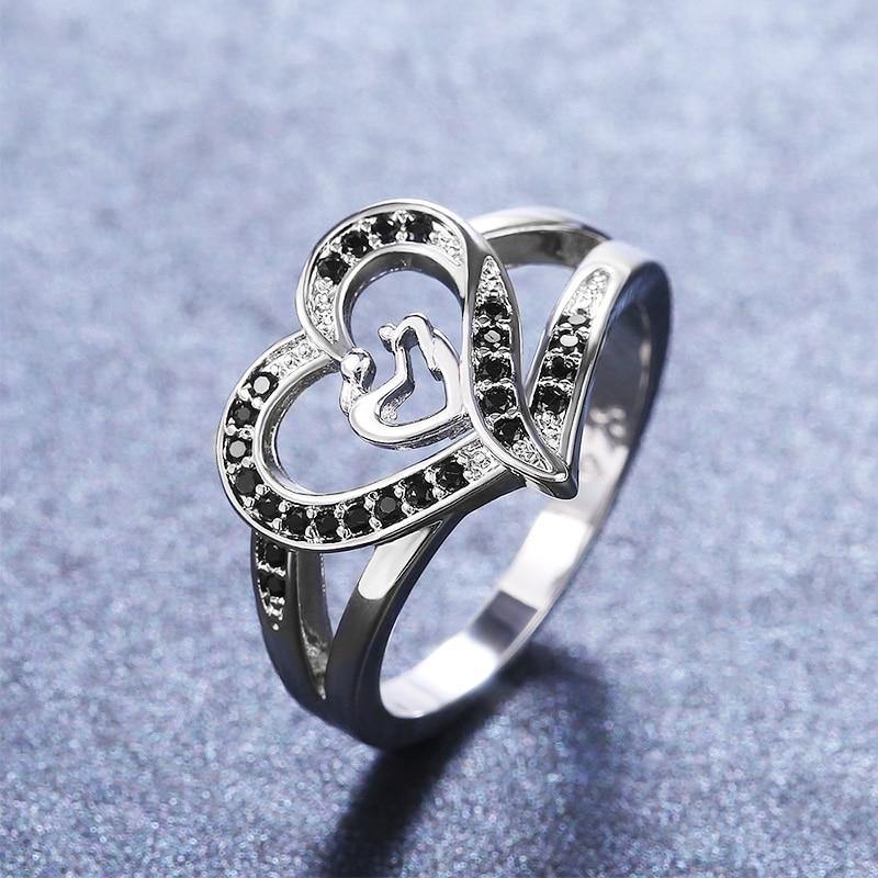 Luxury Micro Paved Black AAA CZ Crystals Fashion Rings - The Jewellery Supermarket