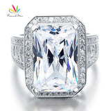Magnificent 8.5 Carat Simulated Lab Diamond Silver Engagement Anniversary Ring - The Jewellery Supermarket