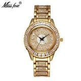 MISS FOX Fashion Luxury Brand 18KPG Wristwatch with Simulated Diamonds. - The Jewellery Supermarket