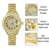 MISS FOX Iced Out Shiny Simulated Lab Diamonds Fashion Elegant Watches - The Jewellery Supermarket