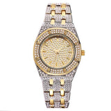MISS FOX Luxury Brand Gold Bling Simulated Lab Diamonds Women's Watches - The Jewellery Supermarket