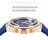 Miss Fox Luxury Fashion Simulated Lab Diamonds Rose Gold Chronograph Watches - The Jewellery Supermarket