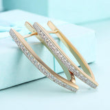 New Arrival Delicate Design Austria crystal Gold Color Earrings - The Jewellery Supermarket