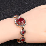 New Bohemian Tibetan Alloy Red Resin Gold Color Bacelet - The Jewellery Supermarket