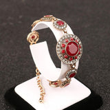 New Bohemian Tibetan Alloy Red Resin Gold Color Bacelet - The Jewellery Supermarket