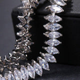 New Fashion Cut Clear White Color AAA+ Cubic Zirconia Diamonds Bracelet - The Jewellery Supermarket