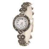 New Fashion Designer Promotion Tibetan Silver Crystal Bracelet Wristwatch For Women