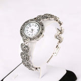 New Fashion Designer Promotion Tibetan Silver Crystal Bracelet Wristwatch For Women - The Jewellery Supermarket