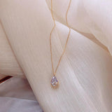 New Fashion Waterdrop AAA+ Cubic Zirconia Diamonds Pendant Necklace Drop Earrings - The Jewellery Supermarket