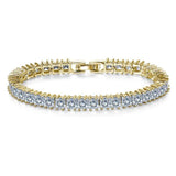 New Luxury Princess Silver AAA+ Cubic Zirconia Diamonds Bracelets Bangles